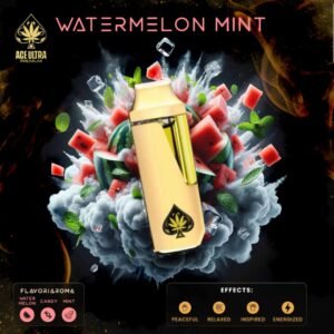 Watermelon Mint – Ace Ultra Premium Disposable Vape 2g, Watermelon Mint Ace Ultra Premium Disposable Vape, What does Watermelon Mint Ace vape taste like?, Is Watermelon Mint a Sativa or hybrid vape?, Best flavor of Ace Ultra Premium disposable vapes, How long does Ace Ultra Premium Watermelon Mint last?, Rechargeable 2g disposable vape with mint flavor, Ace Ultra Premium price, Ace Ultra Premium review, Ace Ultra Premium for sale